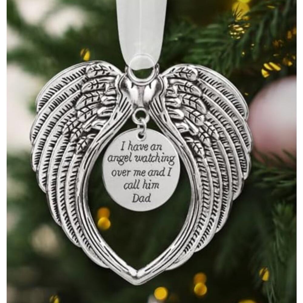 Memorial Ornaments Angel Wings DAD memorial